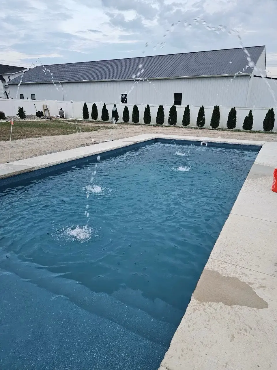 Residential fiberglass pool project in Maryland