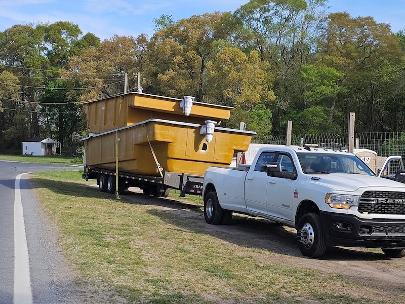 fiberglass pool delivery in delaware and maryland